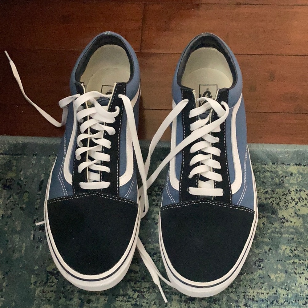 Vans Old Skool blue on blue. Size 11.5.